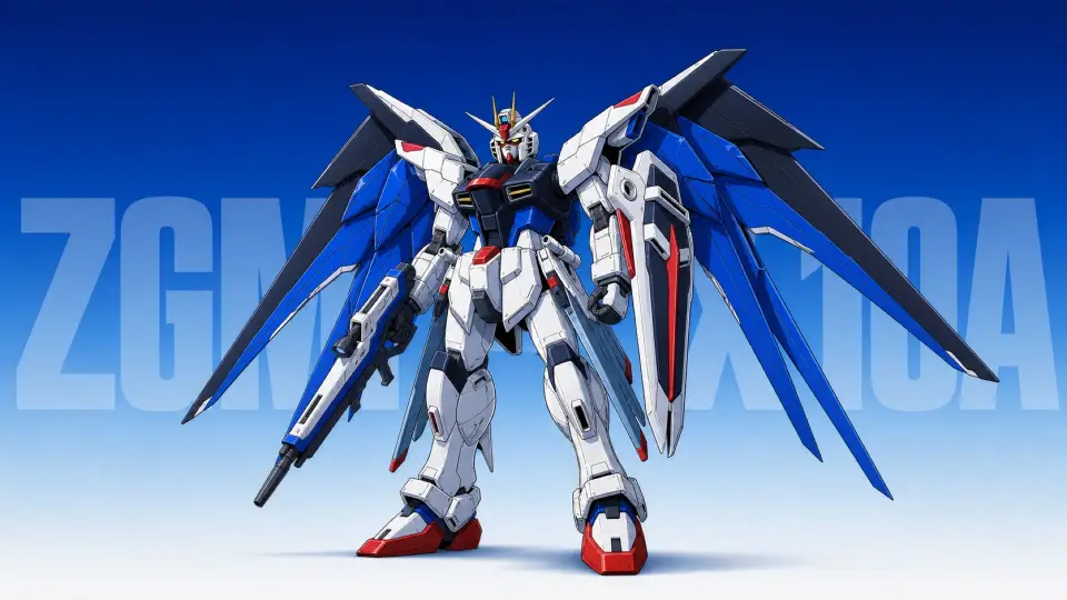 206-高达-ZGMF-X10A自由高达-干净渐变 AI 生成作品预览