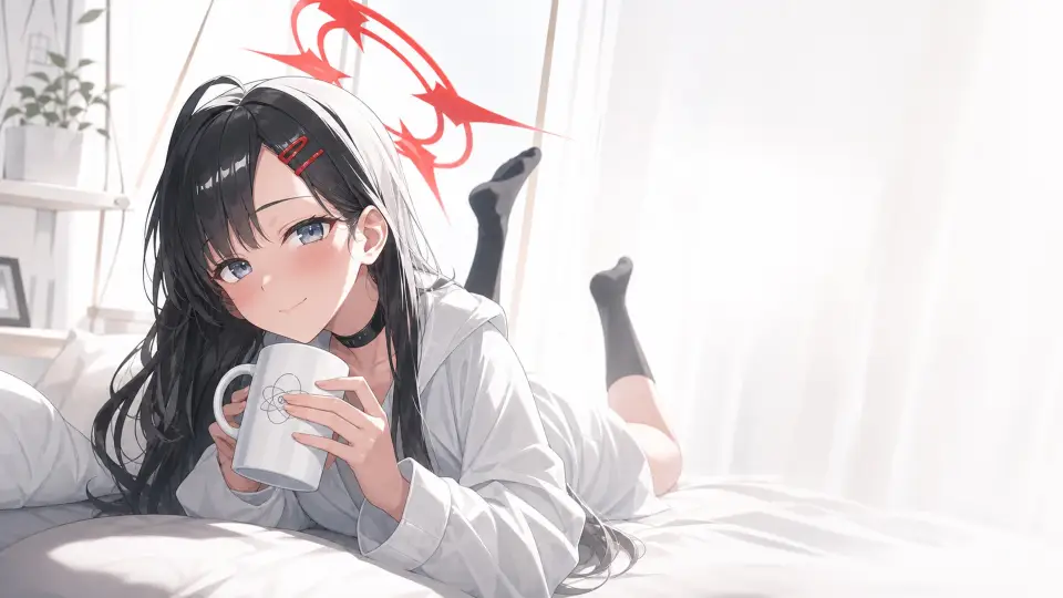 23-蔚蓝档案风-温馨少女 AI 生成作品预览