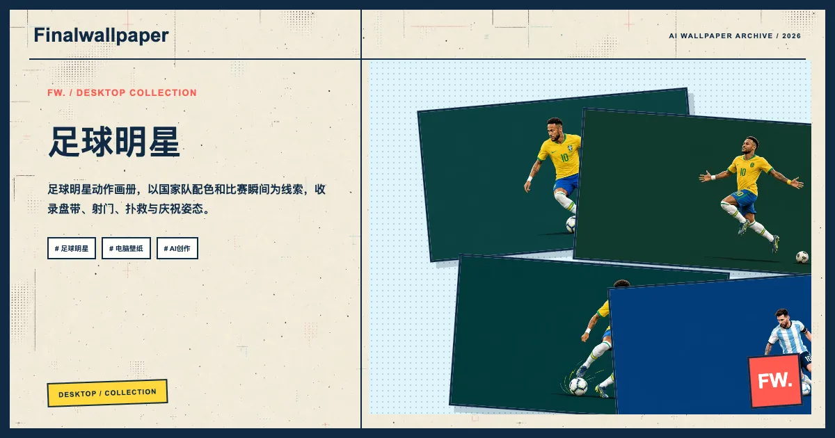 足球明星电脑壁纸画册分享封面