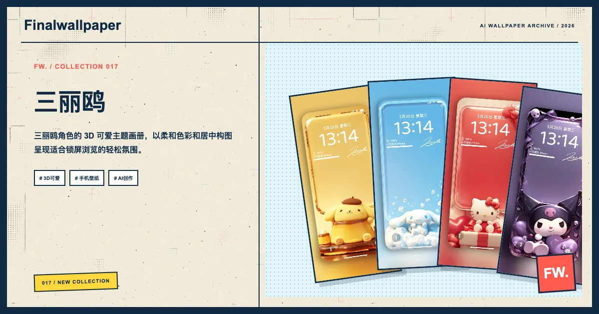 三丽鸥 · 3D可爱手机壁纸画册分享封面