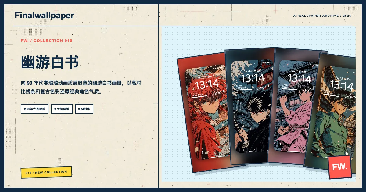 幽游白书 · 90年代赛璐璐手机壁纸画册分享封面