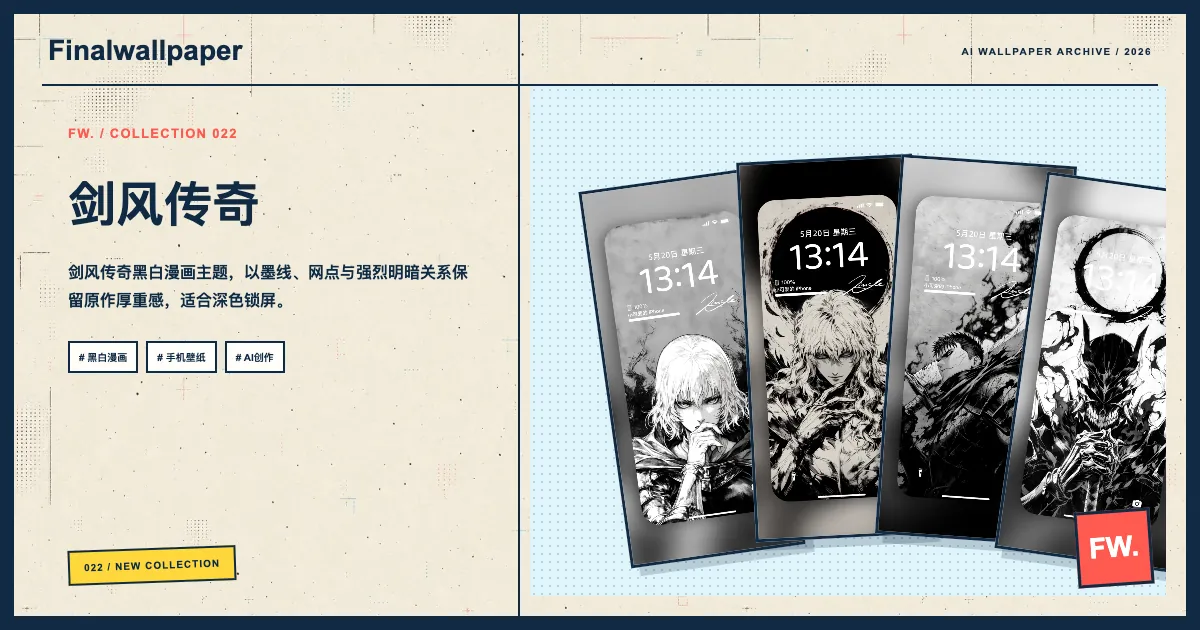 剑风传奇 · 黑白漫画手机壁纸画册分享封面