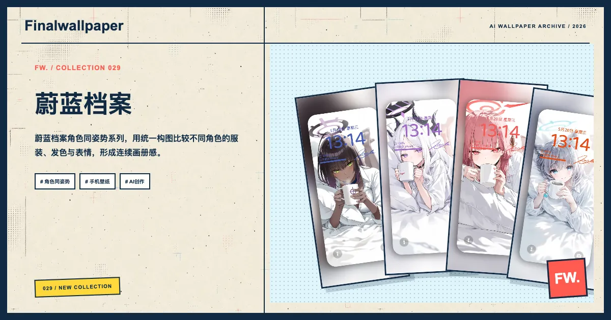 蔚蓝档案 · 角色同姿势手机壁纸画册分享封面