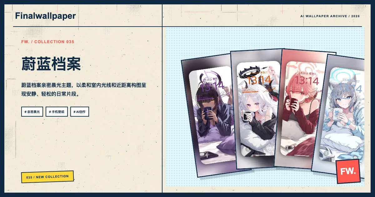 蔚蓝档案 · 亲密晨光手机壁纸画册分享封面